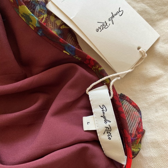 NWT Floral Printed Slip Dress - Picture 9 of 11